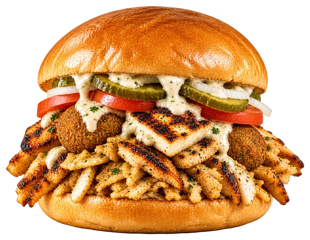 The Loaded Chicken Shawarma Burger